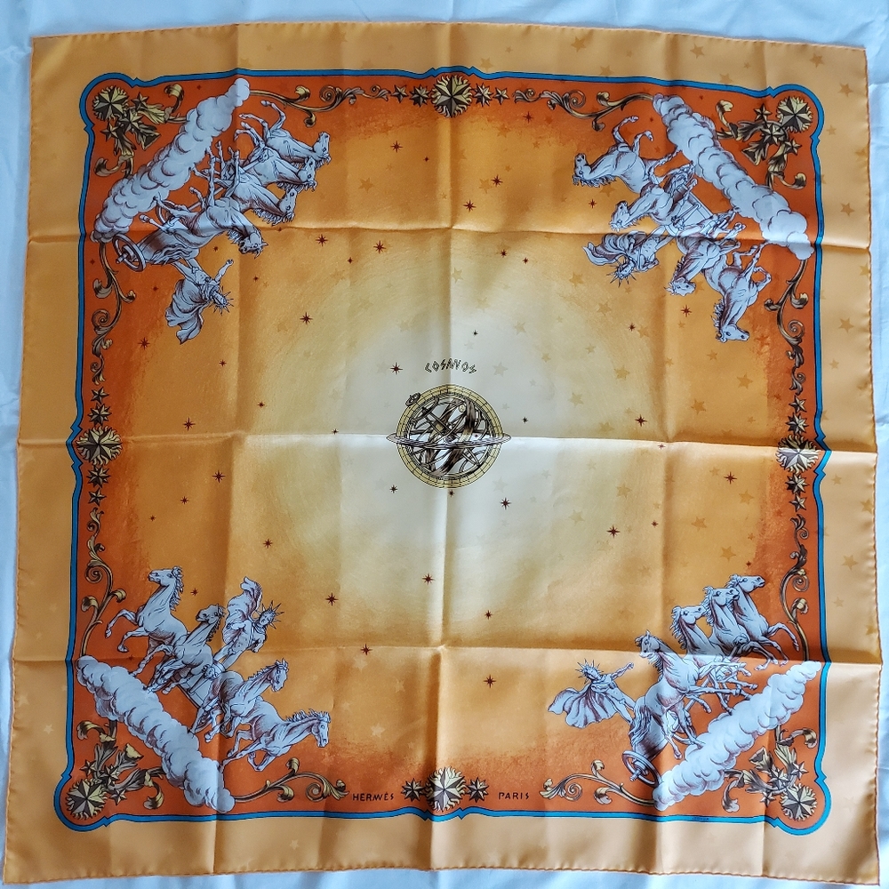 Hermes Ledoux Cosmos Silk Scarf 35×35